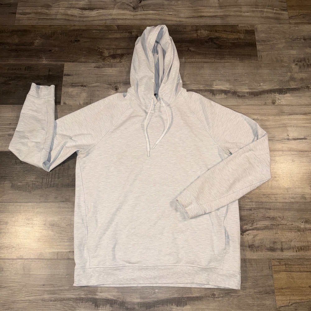 Lululemon Mens XL City Sweat Pullover Hoodie Gray Stretch Athleisure Casual